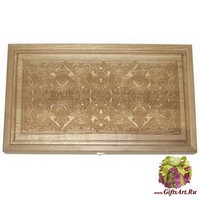 Резные нарды из массива натурального дуба с ложементом