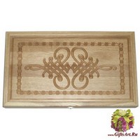 Резные нарды из массива натурального дуба с ложементом