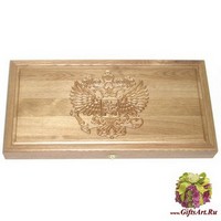 Резные нарды из массива натурального дуба &quot;Россия&quot;