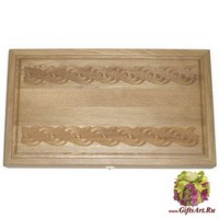 Резные нарды из массива натурального дуба &quot;Каледония&quot; с ложементом