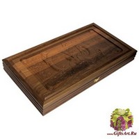 Резные нарды из массива мореного дуба &quot;Дракон&quot;