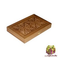 Резные дорожные нарды из массива натурального дуба