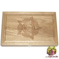 Резные дорожные нарды из массива натурального дуба &quot;Победа&quot;