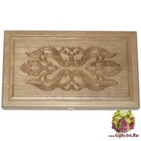 Резные дорожные нарды из массива натурального дуба без ложемента &quot;Саламандра&quot;