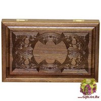 Резные дорожные нарды из массива мореного дуба