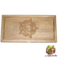 Резные нарды из массива натурального дуба &quot;Победа&quot;