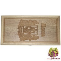 Резные нарды из массива натурального дуба &quot;Москва&quot;