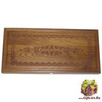 Резные нарды из массива мореного ясеня без ложемента