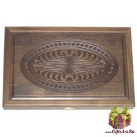 Резные дорожные нарды из массива мореного дуба