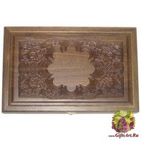 Резные дорожные нарды из массива мореного дуба