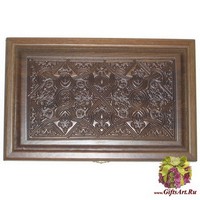 Резные дорожные нарды из массива мореного дуба