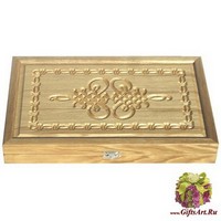 Резные дорожные нарды из массива натурального дуба