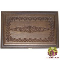 Резные дорожные нарды из массива мореного дуба