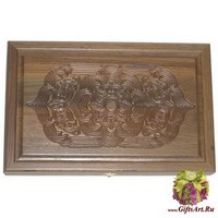 Резные дорожные нарды из массива мореного дуба &quot;Сказка&quot;