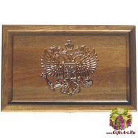 Резные дорожные нарды из массива мореного дуба &quot;Россия&quot;