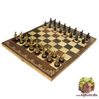 Шахматы исторические &quot;Полтава&quot; с фигурами из черненого цинкового сплава