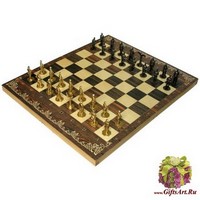 Шахматы исторические &quot;Великая Отечественная Война&quot; с фигурами из черненого цинкового сплава