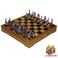 Шахматы исторические с фигурами из олова покрашенными в полу коллекционном качестве