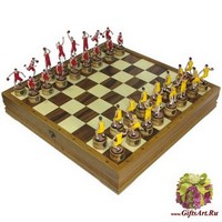 Шахматы эксклюзивные с фигурами из цинкового сплава покрашенными в полу-коллекционном качестве &quot;Баскетбол&quot;