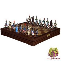 Шахматы исторические с фигурами из олова покрашенными в полу коллекционном качестве