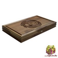 Резные нарды из массива ореха