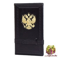 Визитница настольная «Россия златоглавая» черная