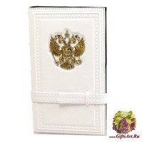 Визитница настольная «Россия златоглавая» белая