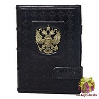 Ежедневник А5 «Россия с гербом» черный