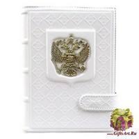 Ежедневник А5 «Россия с гербом» белый