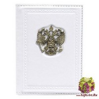 Обложка для паспорта Россия Златоглавая белая