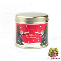 Новогодние ягоды Свеча в металле Wax Lyrical