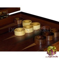 Эксклюзивные нарды из массива вишни &quot;Пирамида&quot; махагон