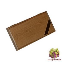 Нарды из дуба с угловой ленточкой орехом (итальянский стандарт) без ложемента