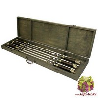 Набор шампуров подарочный «Кабан»