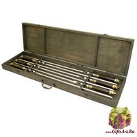 Набор шампуров подарочный «Медведь»