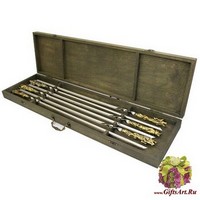 Набор шампуров подарочный «Разные звери»